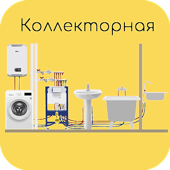 коллекторная разводка выполняется металлополимерными трубами