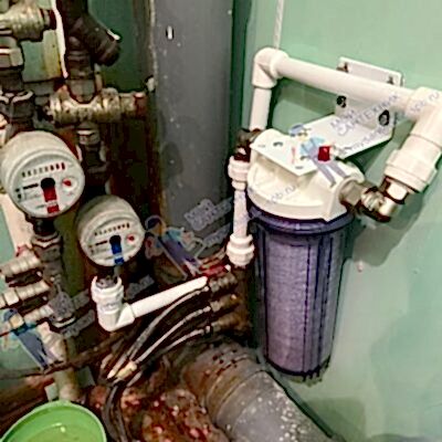 Установка магистрального фильтра на улице Композиторов